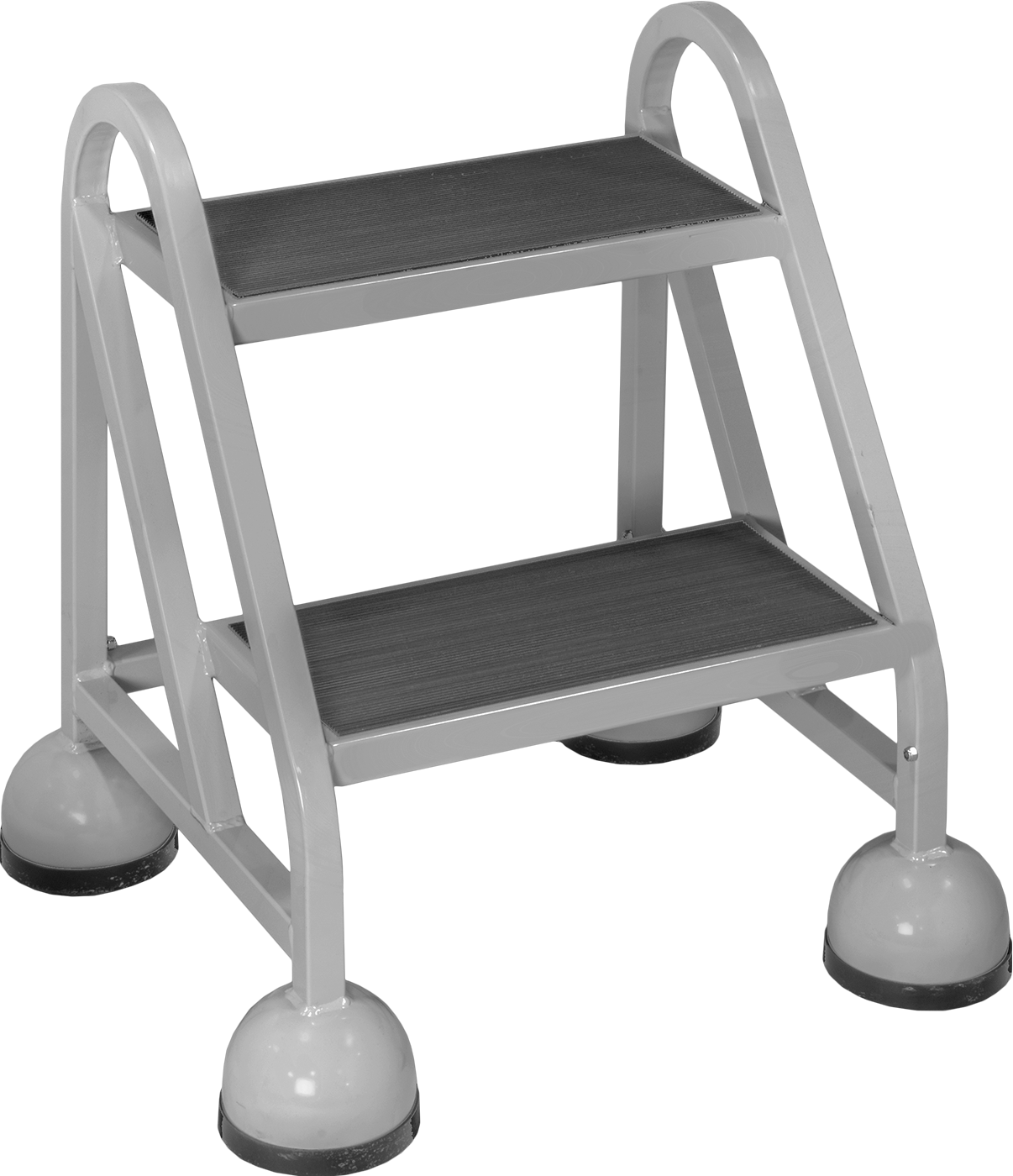 Yüksek Kararlıklı Yuvarlanan Platform Merdiveni, 2 Kademe, 1'11" Yükseklik x 22" Genişlik x 20" Derinlik Toplam