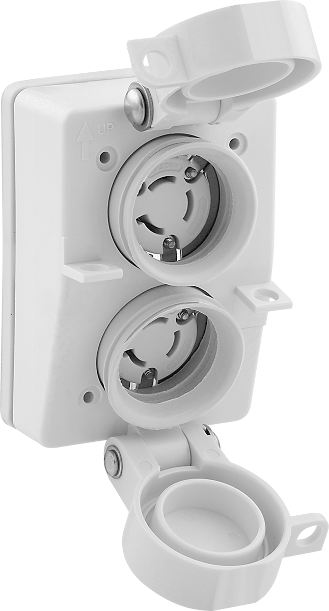 Yıkanabilir Döner Kilit Konektörü, Dubleks Priz, Üç Yuvalı Dişi, NEMA L6-15, Sarı — L6-15, 250V AC, Aşındırıcı, Tozlu, Yağlı, Dış Mekan,…