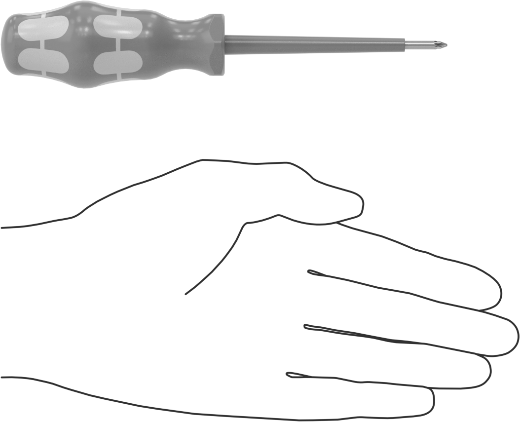 Elektrik Yalıtımlı Tornavida, 0 Numaralı Pozidriv®, 3-1/8" Uzunluk x 3/16" Genişlik Mil