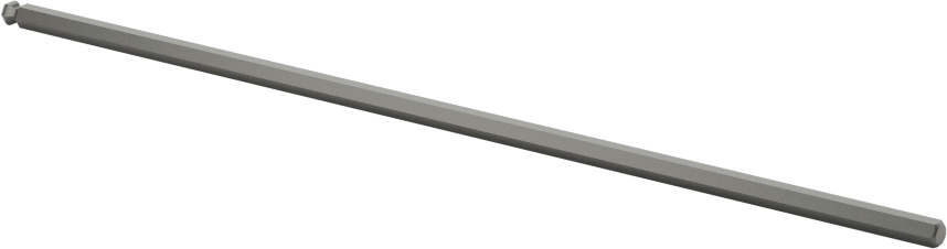 Bilyalı Uçlu Tornavida Mili, 2 mm Altıgen Ölçü, 3-13/16" Toplam Uzunluk