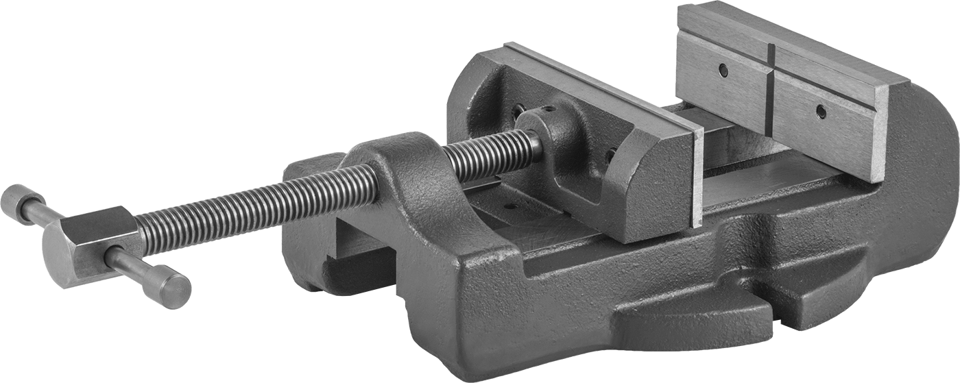 Makine Mengene, Sabit Taban, 4" Genişlik x 1-3/4" Yükseklik Çeneler