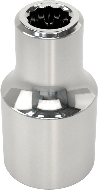 12 Uçlu Standart Lokma Anahtarı, Krom, 1/4" Tahrik, 4.5 mm Boyut