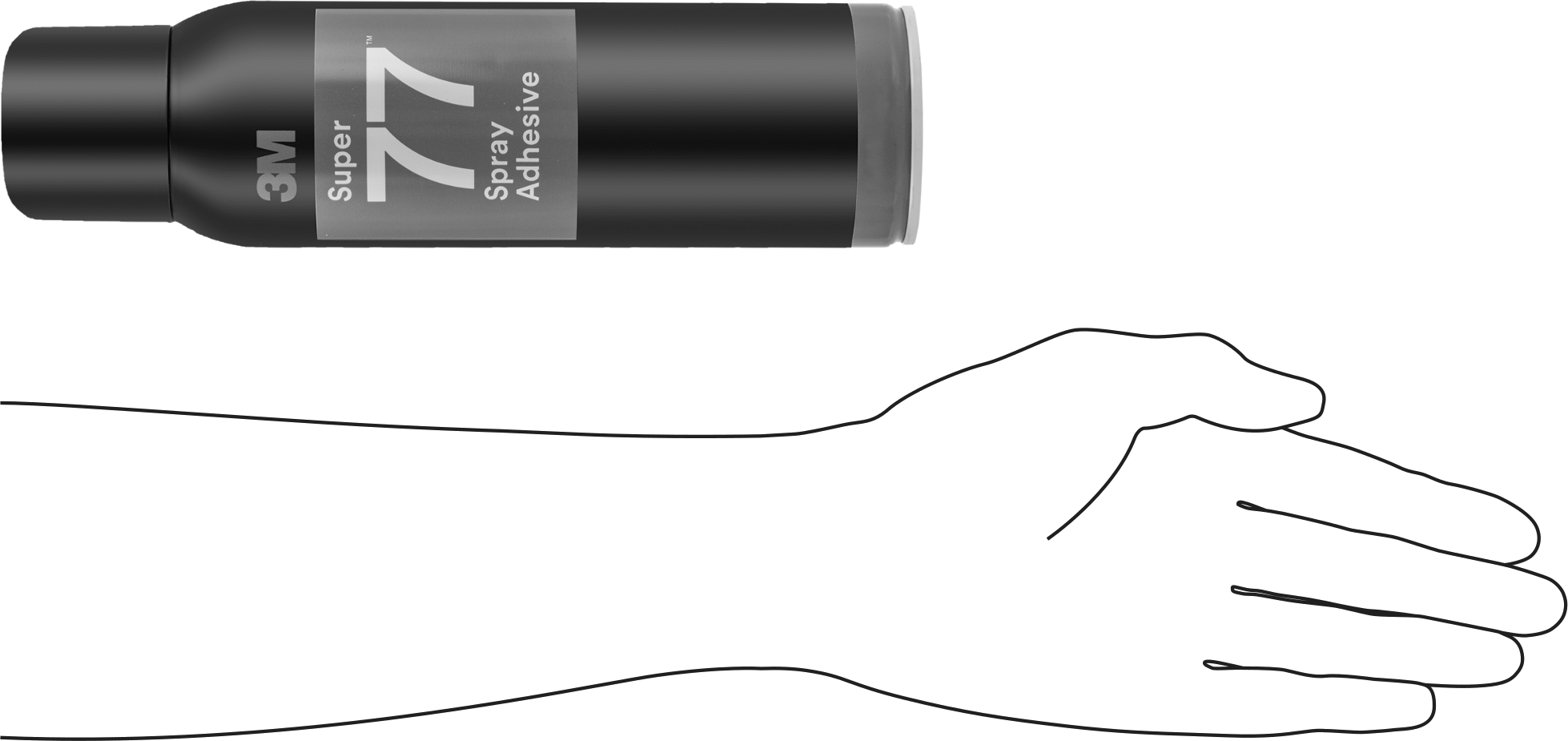 Sprey Yapıştırıcı, 3M 77, 13.44 oz. Teneke Kutu