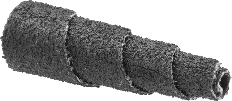 Spiral Sarımlı Konik Kartuş Zımpara Rulosu, Pürüzsüz Yüzey için, 3/8" Çap, 1" Uzunluk