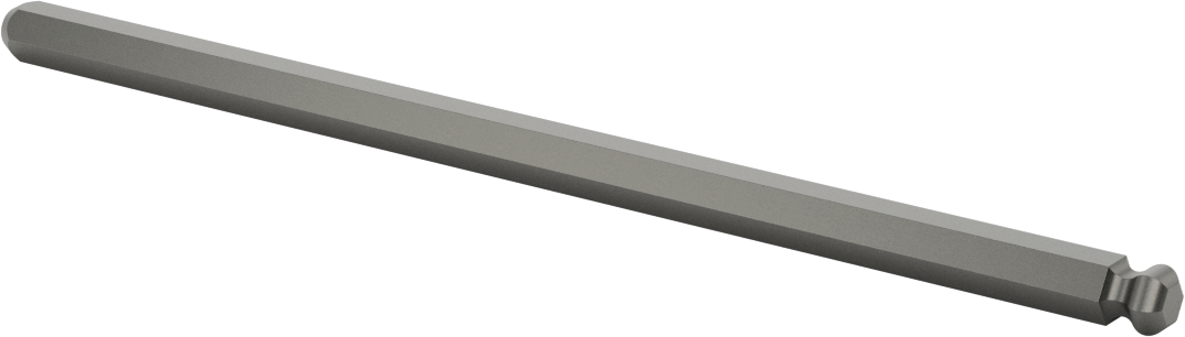 Bilyalı Uçlu Tornavida Mili, 9 mm Altıgen Ölçü, 8-1/2" Toplam Uzunluk — 9 mm, Bilye, Mil