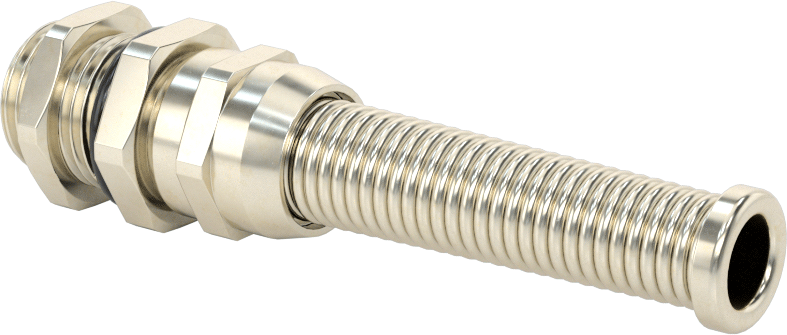 Pirinç Dalgıç Kablo Tutucu, Flex, NPT Dişler, 0.08"- 0.24" Kablo Dış Çapı için