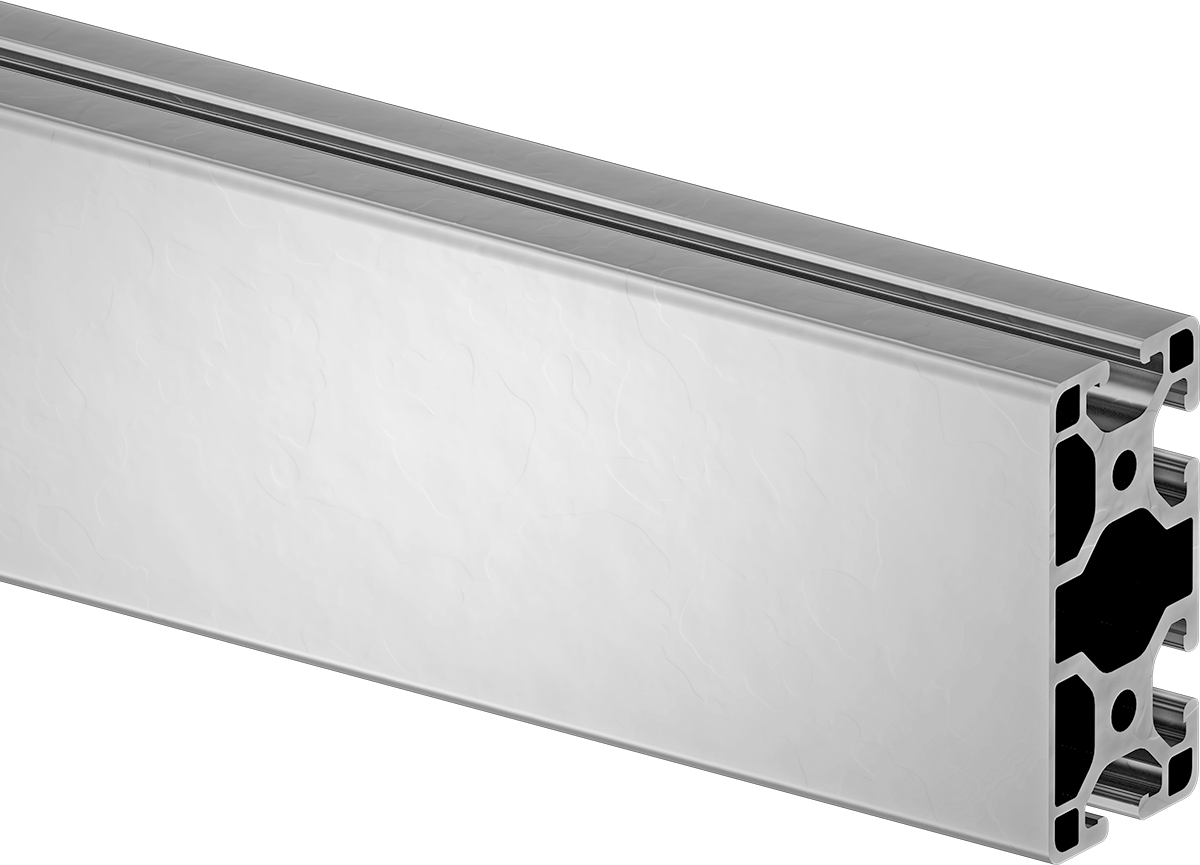 T-Yivli Çerçeve Rayı, Çift Köşeli Dört Yivli Ray, 80 mm Yükseklik x 40 mm Genişlik — 80mm, 40mm, İçi Boş