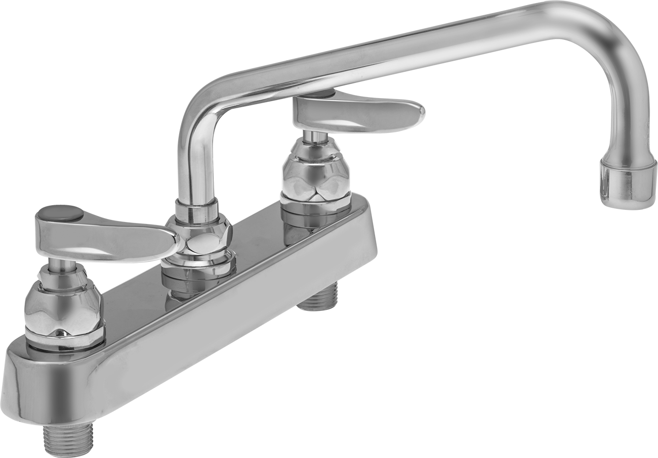 Çift Alt Girişli Lavabo Musluğu, Döner Ağızlı, 1.2 gpm — 8", Evi, 2