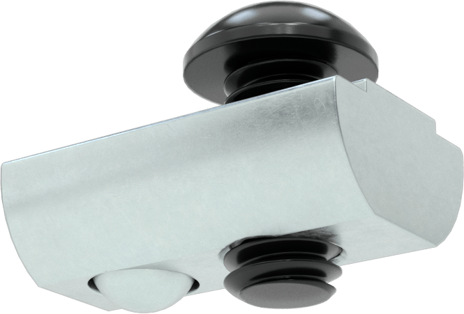 T-Yuvalı Çerçeve Bağlantı Elemanları, 1.5" ve 40 mm Ray için Kendinden Hizalamalı Somun ve 1/4"-20 Vida