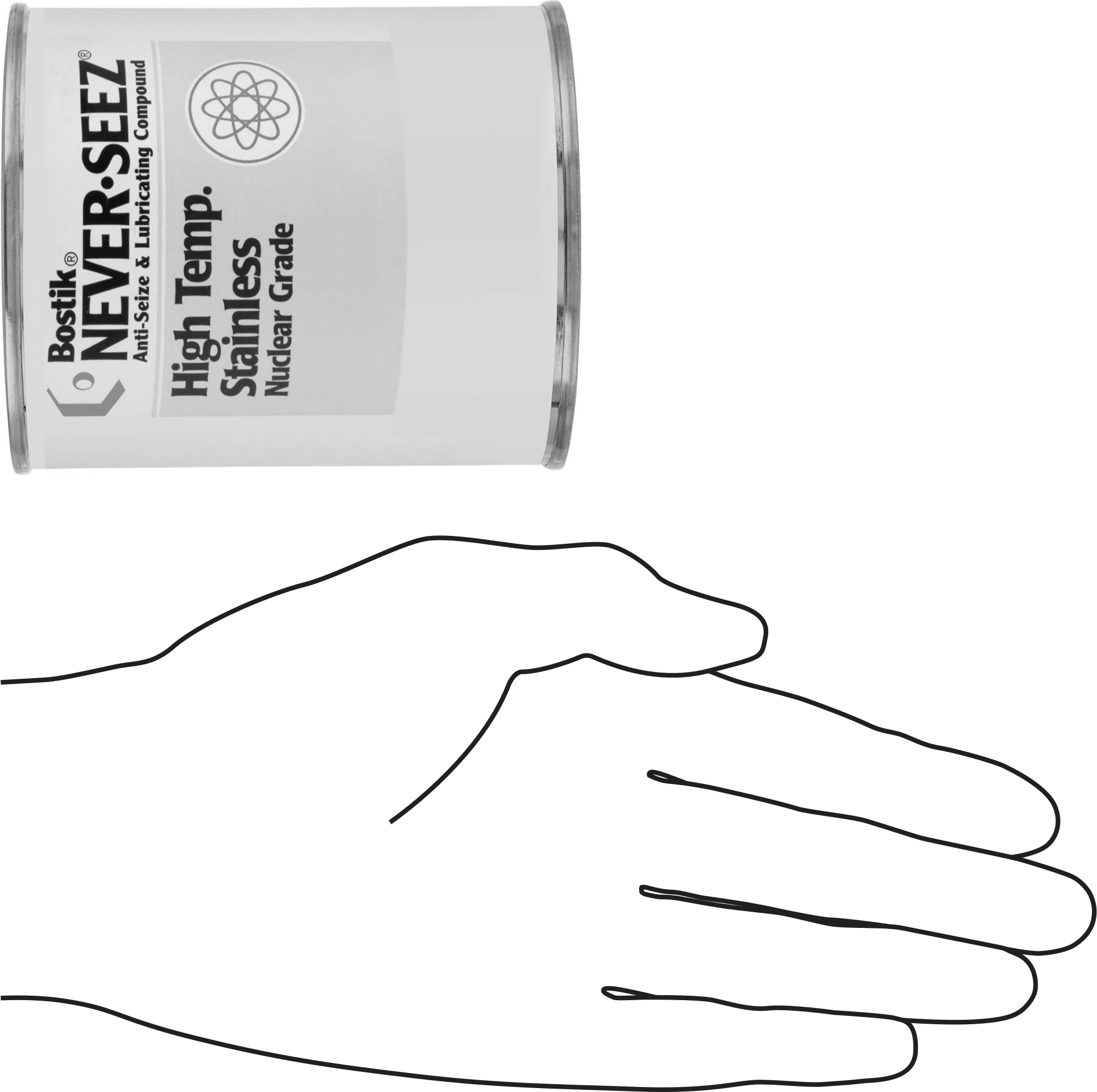 Bostik Never-Seez Sıkışma Önleyici Yağlayıcı, Nükleer Sınıf Paslanmaz Çelik, 1 lbs. Teneke Kutu