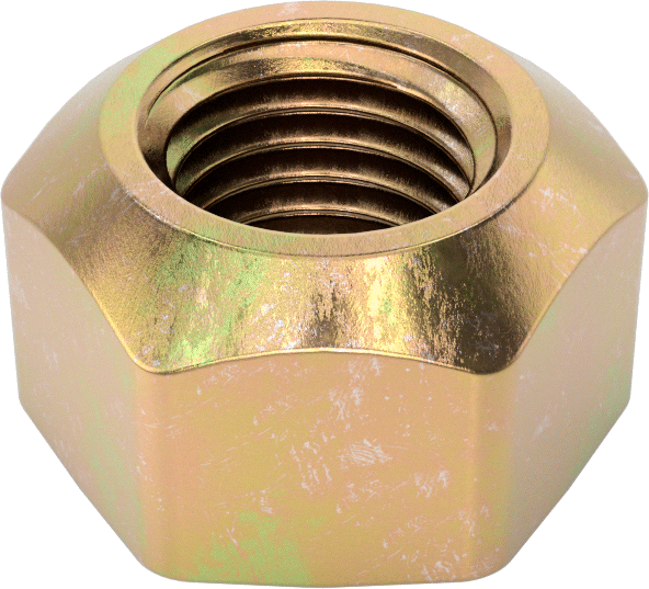 Top-Lock Deforme Edilmiş Dişli Kilit Somunu, Çinko Sarı Kromat Kaplı Çelik, M8 x 1 mm Diş