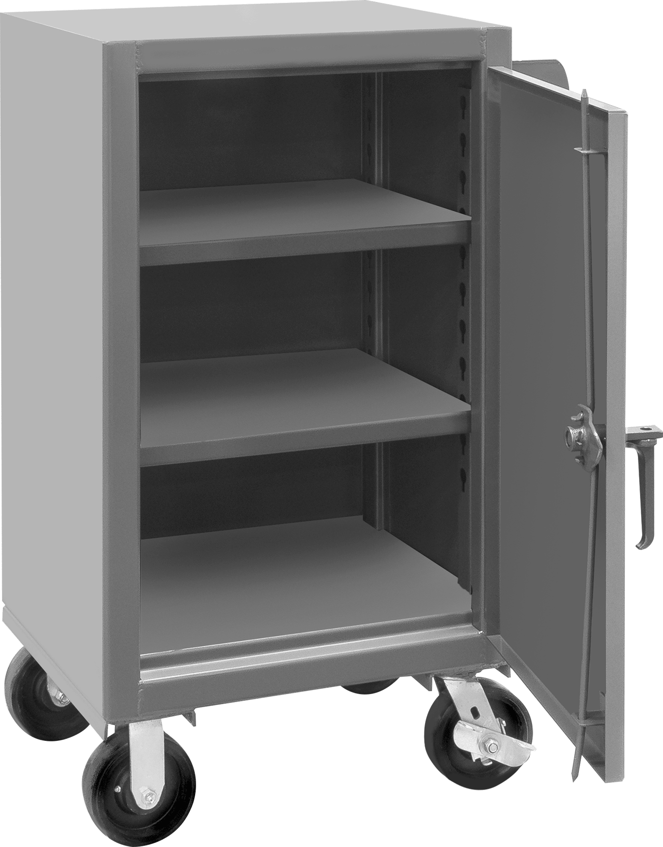 Ekstra Ağır Hizmet Tipi Tezgah Yüksekliğinde Raflı Dolap, Mobil, 24 inç Genişlik x 44 inç Yükseklik x 20 inç Derinlik