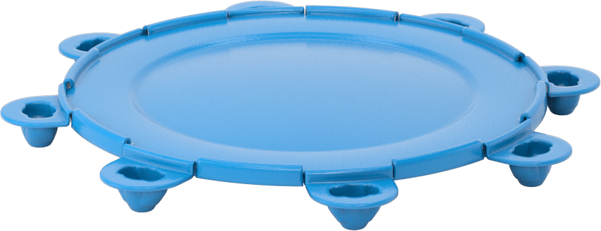 Takmalı Kapak, 6 Boyutlu Boru Flanşı için — Mavi, Plastic, Polyethylene, Çıtçıtlı