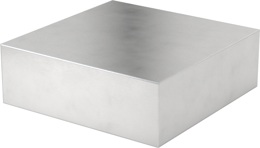 Yüksek Mukavemetli Kalıp Kalitesinde TK Ultra 7 Alüminyum, 1" Kalınlık x 3" x 3" Levha