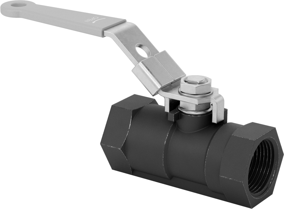 Yakıt için Çelik Gövde Açma/Kapama Vanası, Grafit Conta, 1 NPT Dişi, 1000 PSI @ 200°F Maksimum