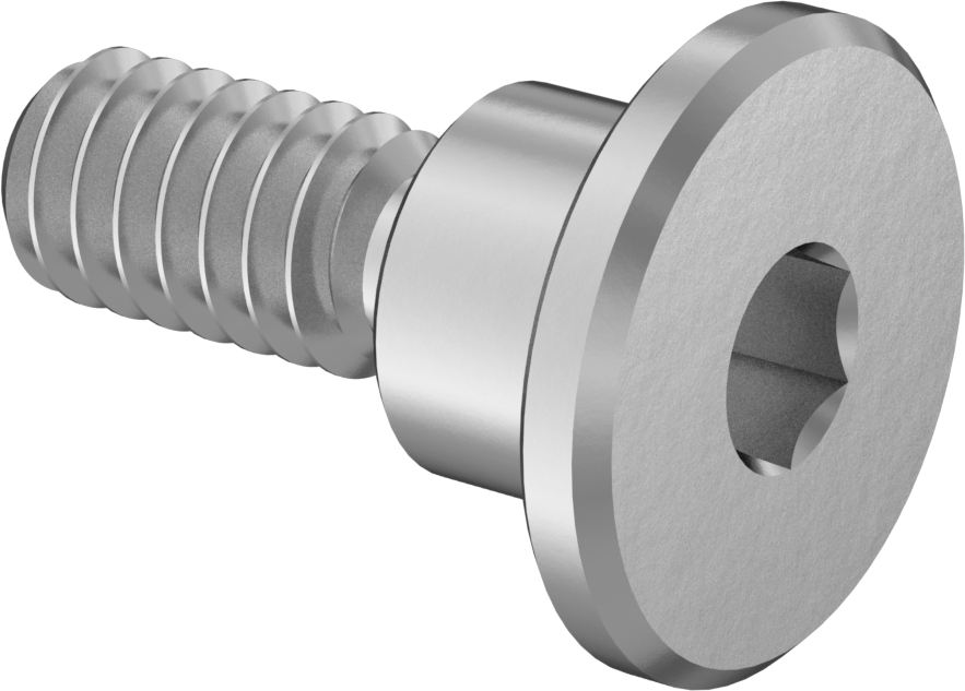 Ultra Düşük Profilli Hassas Omuzlu Vida, 3 mm Omuz Çapı, 2.5 mm Omuz Uzunluğu, M2 x 0.4 mm Diş