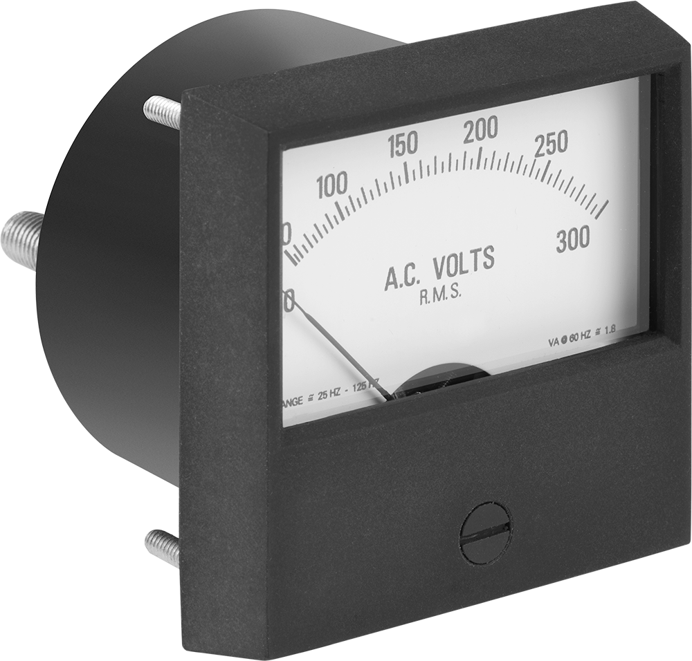 Analog Elektrik Paneli Ölçer, 0-300V AC Ölçer, Cam Pencere, 2.38" Yükseklik