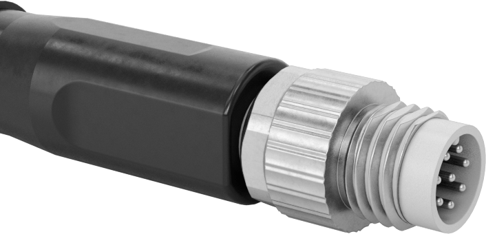 Nano M8 Konektör, Düz Fiş, 6-1/2 Fit Kablo, 8 Kutup