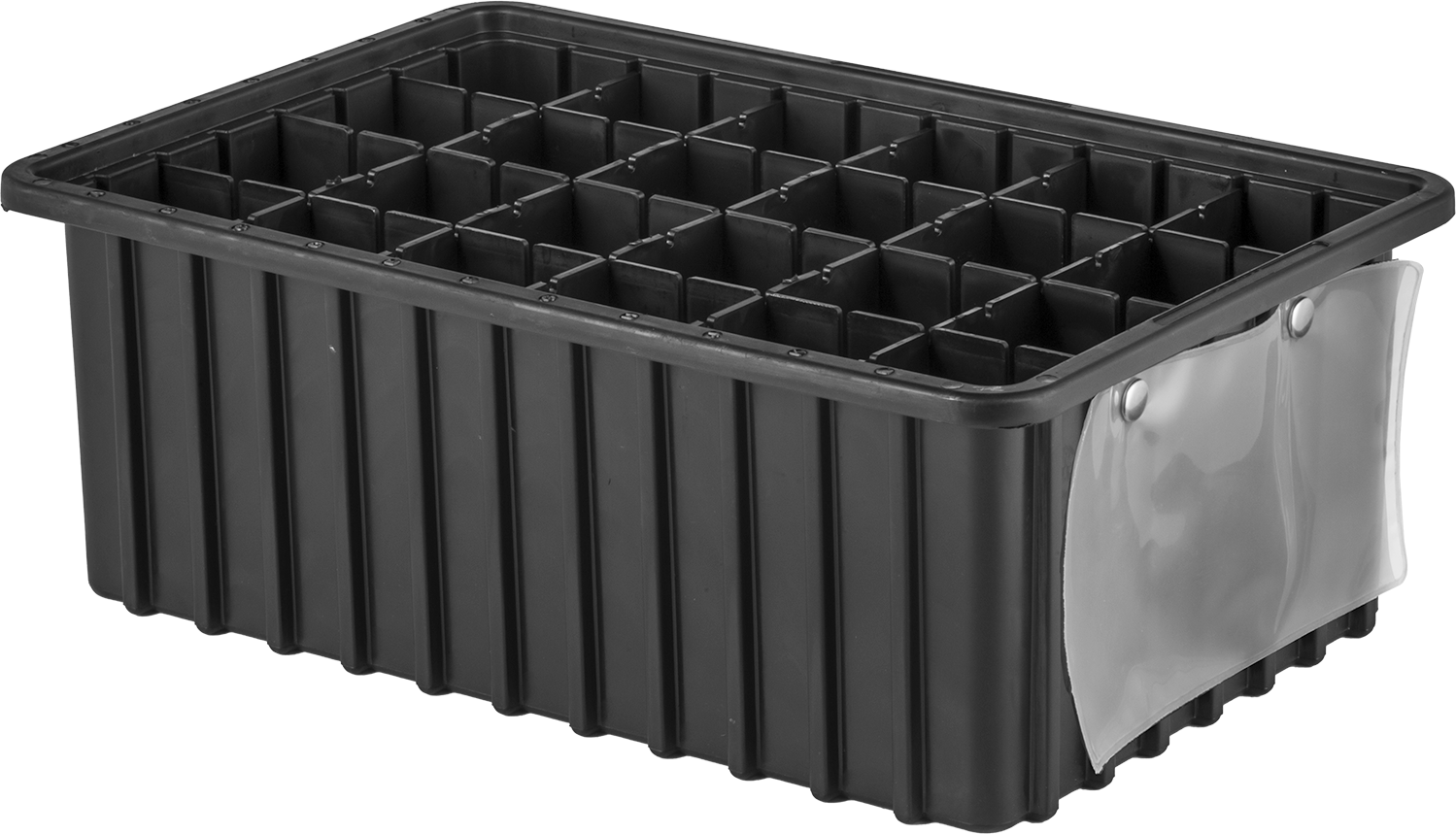 Box Shown with Dividers and Label Holder