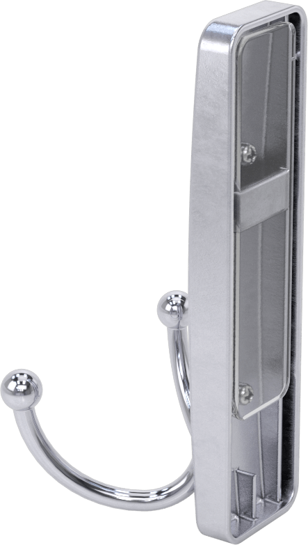 Yeniden Kullanılabilir Yapışkan Sırtlı Asma Kancası, Duvara Montaj, 2-1/4" Genişlik x 4" Yükseklik x 1-5/8" Derinlik Toplam