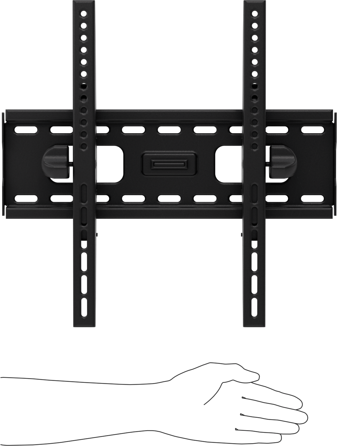 Duvara Monte Monitör Standı, Yukarı/Aşağı Eğim, 26"-55" Diyagonal Monitör Boyutu için