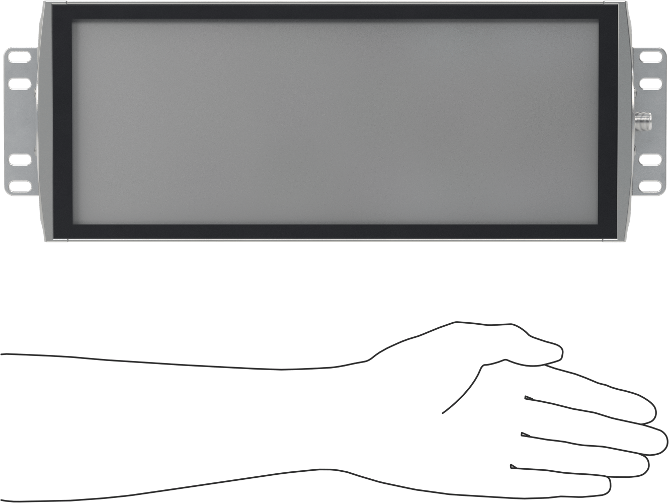 Panel Makine Işığı, Yan Bağlantı, 14-5/8" Toplam Uzunluk, 6700 lümen