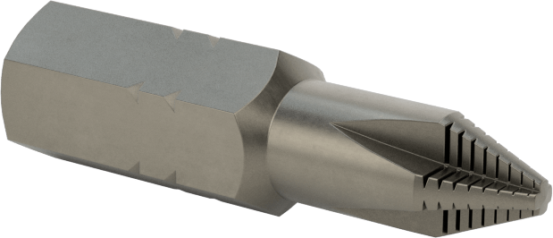 Kaymaz 1 Numaralı Phillips Uç, 1/4" Altıgen Şaft — Altıgen, 1", Yivli
