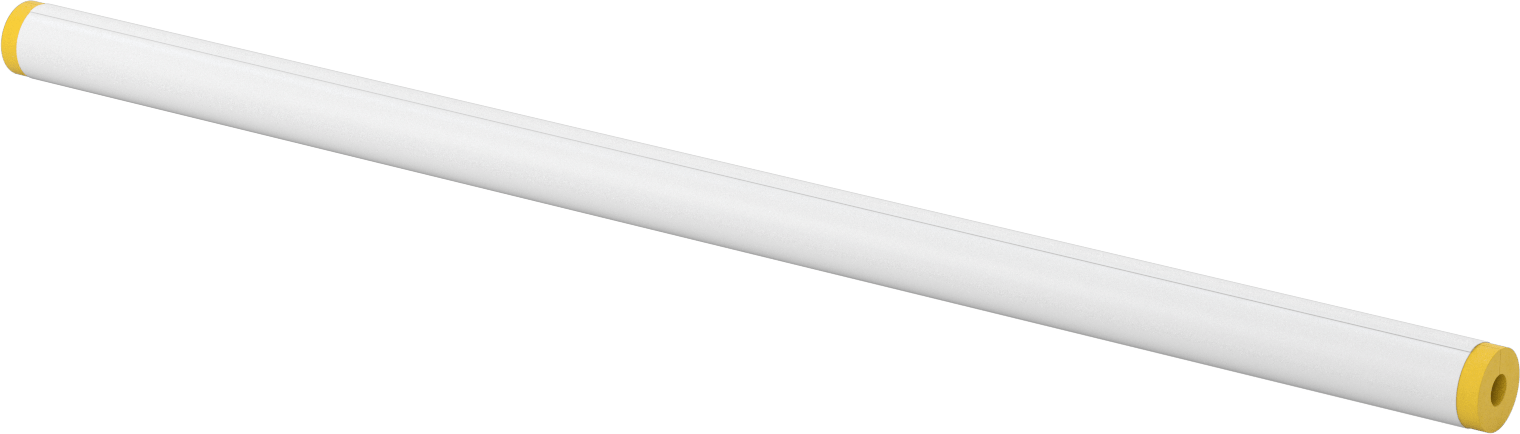 Buhara Dayanıklı Yüksek Sıcaklık Fiberglas Yalıtım, Tüp, 1/2" Kalınlığında Duvar, 5/8" İç Çap, 3 Fit Uzunluk