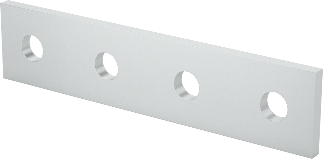7.25" Uzunluk Cıvatalı Çerçeveleme için Uzatılmış Düz Yüzey Braketi — Yüzey Braketi, 1 5⁄8", 1 7⁄8", Çelik
