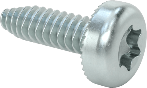 Sac Metal için Yırtılmaya Dayanıklı Vidalar, Çinko Kaplı Çelik, 2-56 Diş, 1/4" Uzunluk