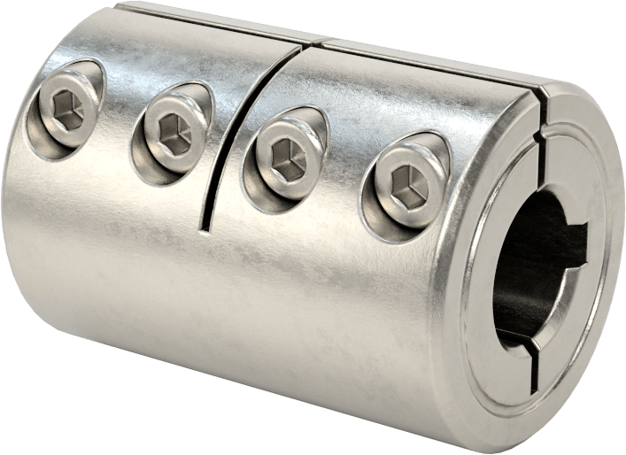 İşlenebilir Delikli Sıkıştırma Mili Kaplini, 303 Paslanmaz Çelik, 10 mm x 10.000 mm-6.000 mm Kamalı Mil Çapı için