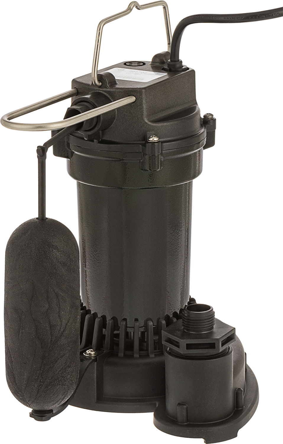 Su için Tahliye Pompası, Şamandıralı Anahtarlı, 1/4 hp, 10 Fit Kablo ile Fiş