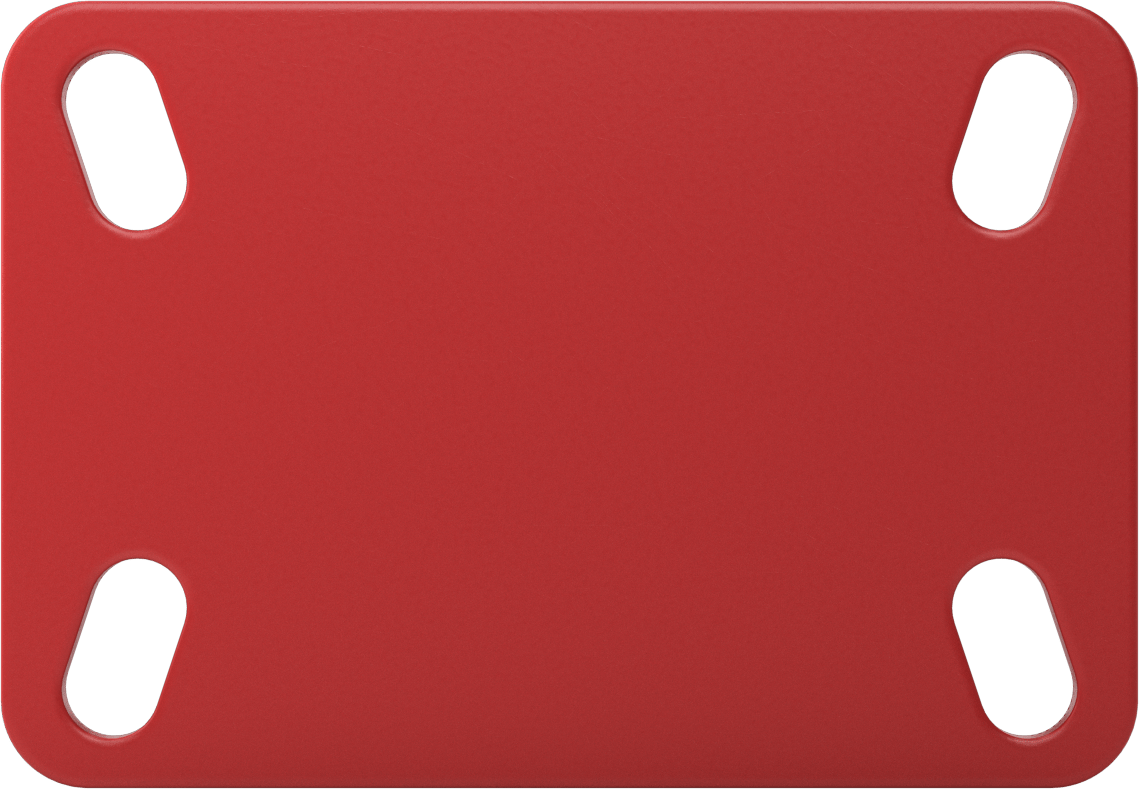 6-1/2" x 4-1/2" Plakalı Yüksek Kapasiteli Kingston Tekerlek, 6" Çaplı Metal Tekerlekli Sert