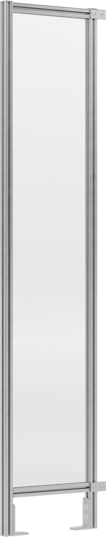 7 Fit Toplam Yükseklik x 1'6" Genişlik, T-Yivli Çerçeveleme Makinesi Koruyucusu için Katı Panel — Panel, Katı, Plastic, Polycarbonate
