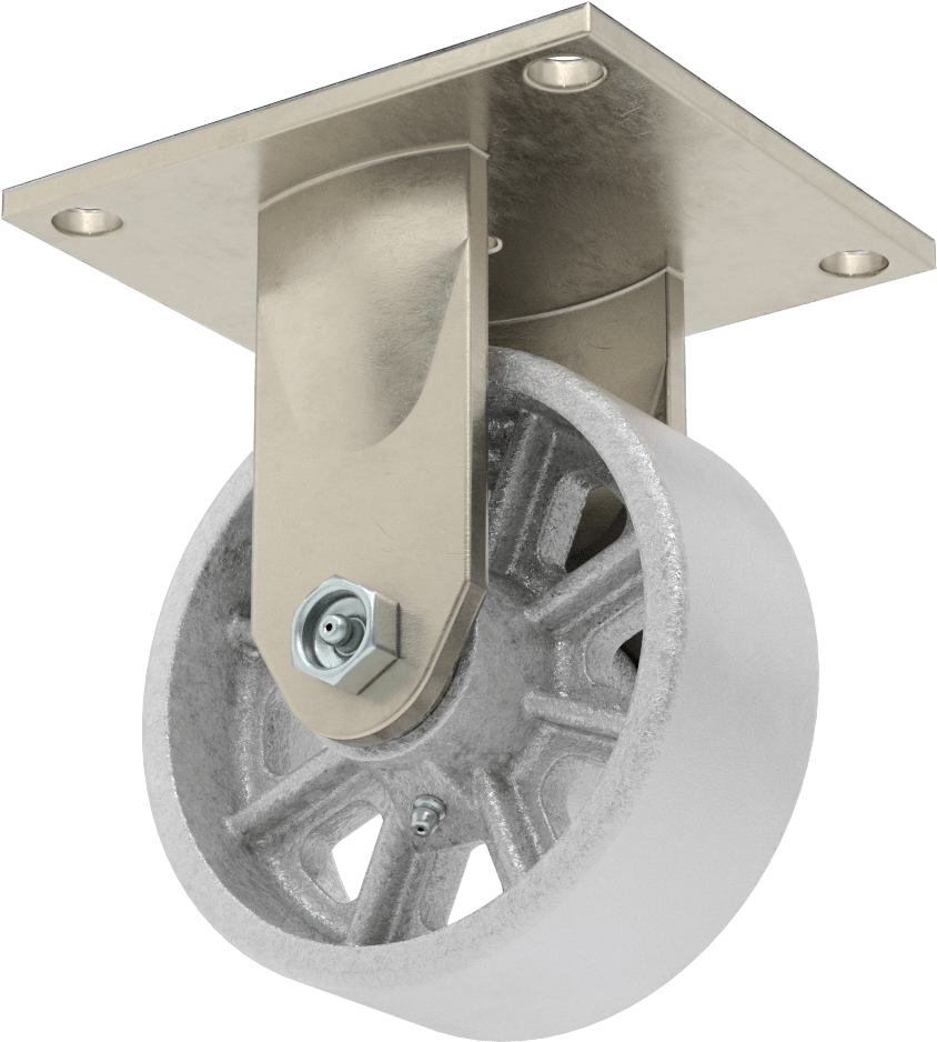 5-1/2" x 5" Plakalı Yüksek Kapasiteli Spartan Tekerlek, 5" Çaplı Demir Tekerlekli Sert