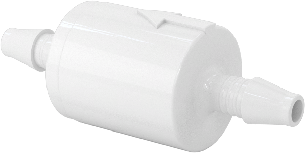 Tırnaklı Bağlantı Parçalı Naylon Plastik Çekvalf, Bilye, 1/8" Giriş Borusu İç Çapı x 1/8" Çıkış Borusu İç Çapı