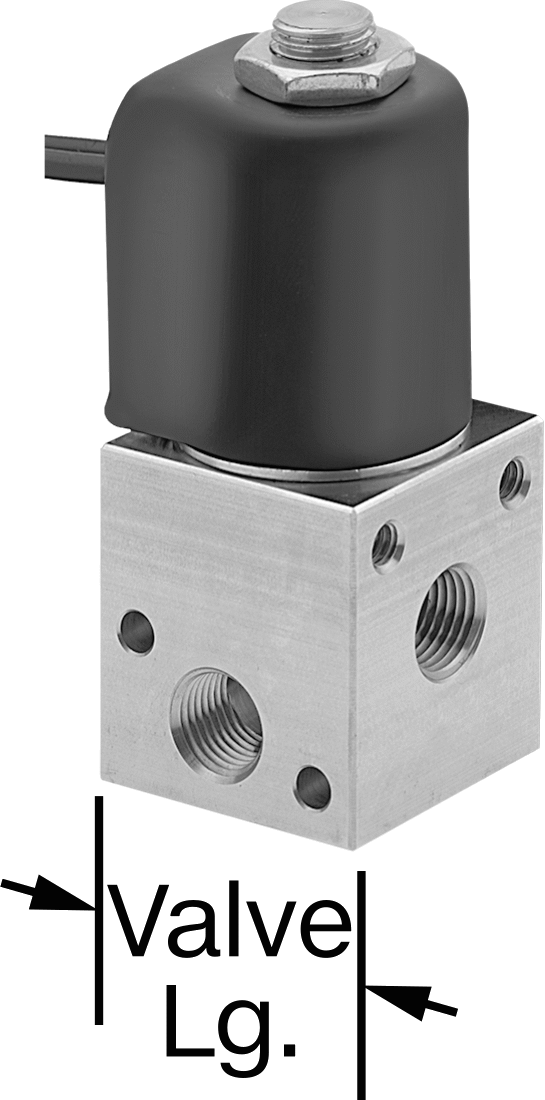 Create-A-Manifold Solenoid Yönlendirme Valfi, 303 Paslanmaz Çelik Gövde, 1/8 NPT Dişi, 0.156 Akış Katsayısı