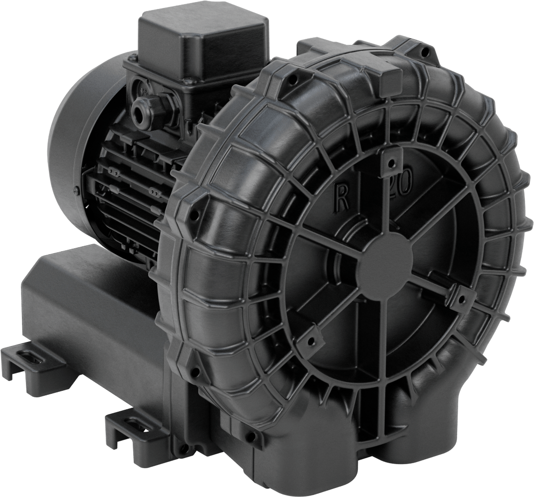 Yüksek Akışlı Düşük Basınçlı Sıkıştırılmış Hava Üfleyici, İki Aşamalı, 3 Fazlı, 208/230/460V AC, 41 CFM@0 PSI