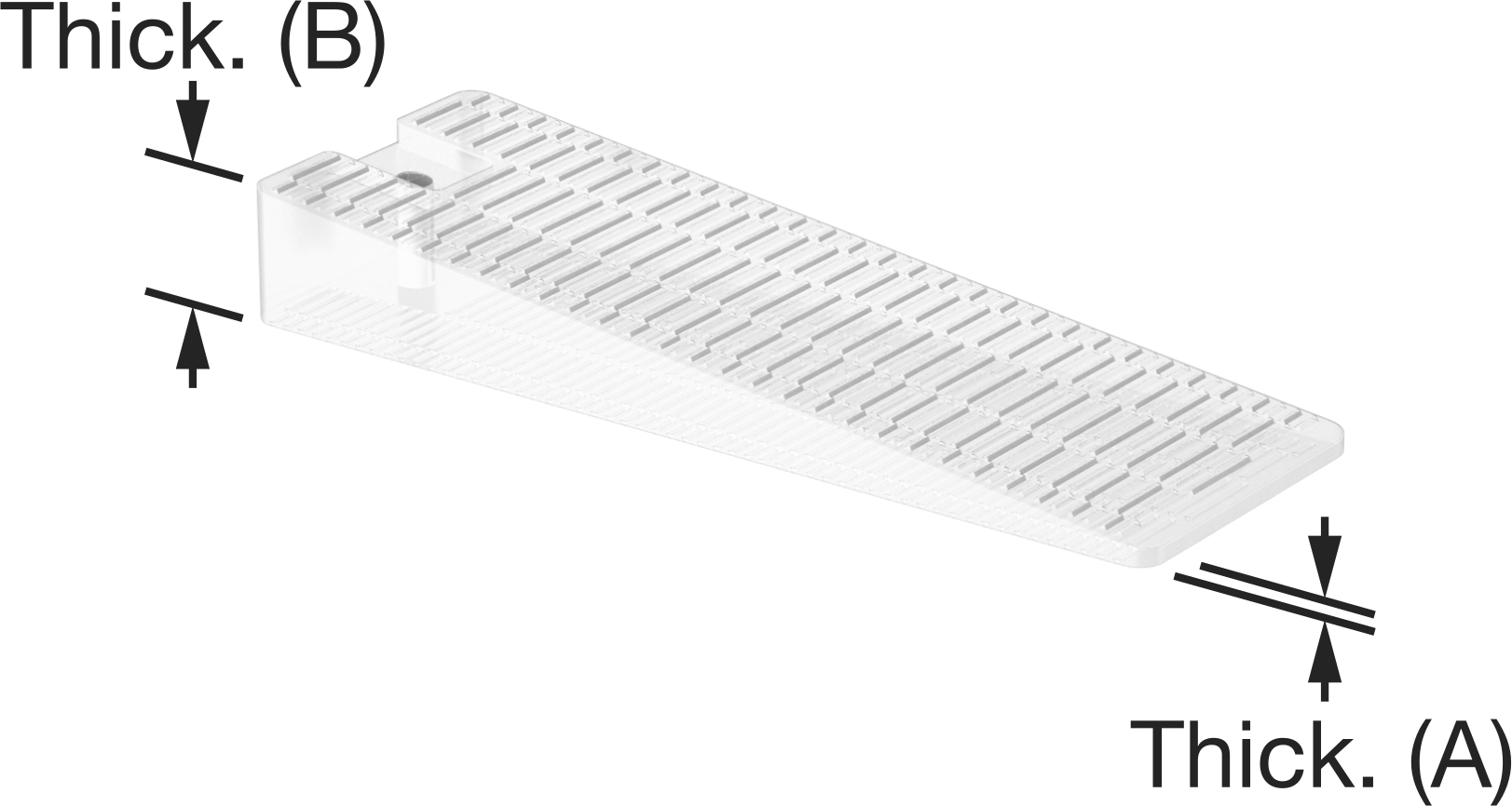 Konik Şimler, Sert Şeffaf Polipropilen Plastik, 1/32" x 15/32" Kalınlığında