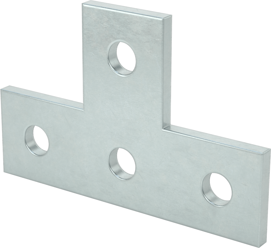 Cıvatalı Çerçeveleme için Uzatılmış Flush Tee Yüzey Braketi — Yüzey Braketi, 1 5⁄8", 1 7⁄8", Çelik