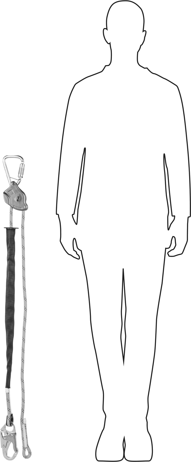 Konumlandırma Hareket Sınırlayıcı İpler, Konum Kilitli, 2 ila 6-1/2 Fit Uzunluk