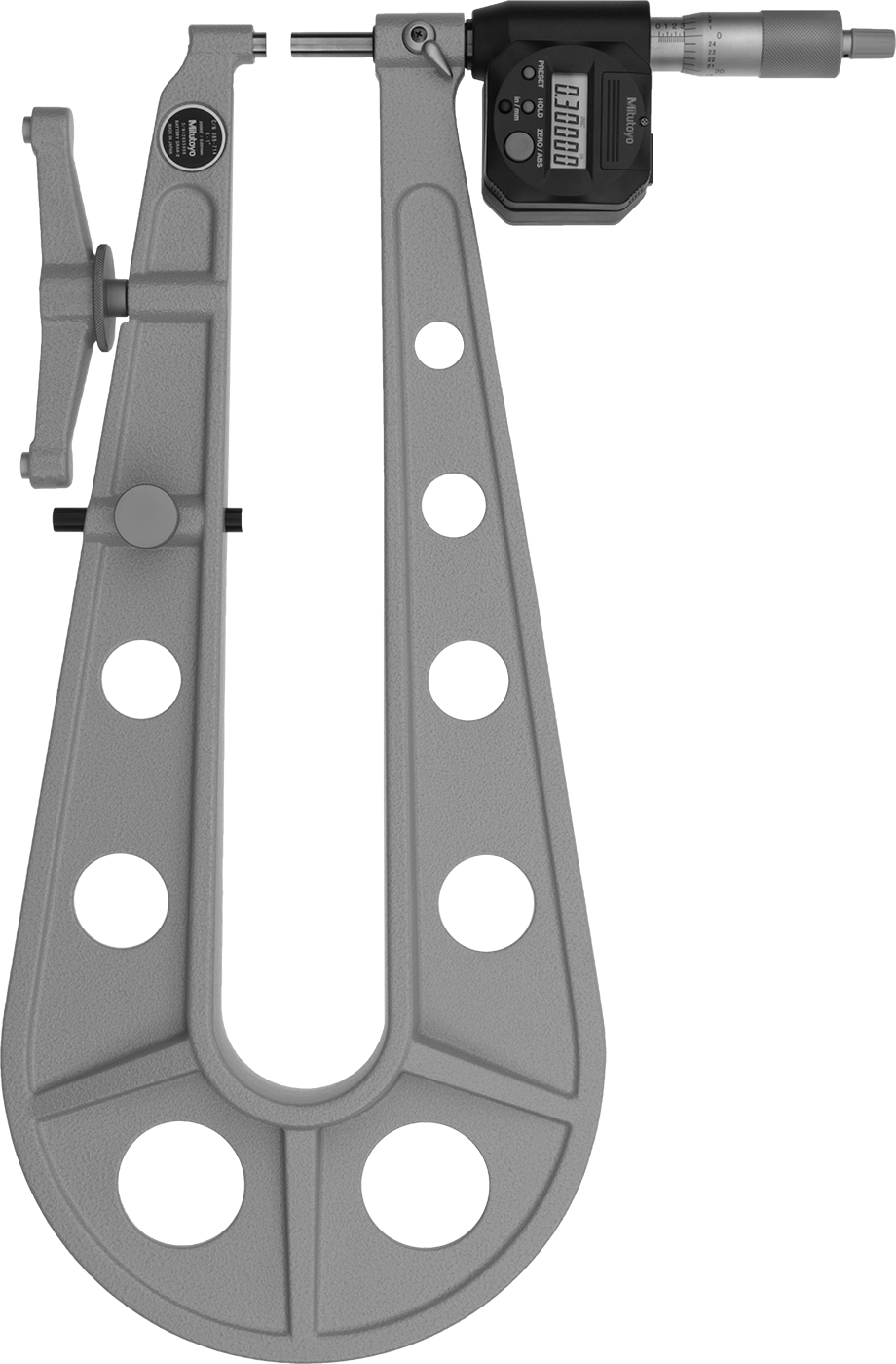Uzun Menzilli Dijital Dış Mikrometre, Mitutoyo Model Numarası 389-714 — 13", Dijital, Düz