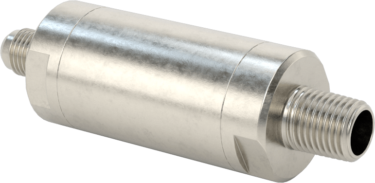 Floroelastomer Pistonlu 316 Paslanmaz Çelik Çekvalf, Yaylı, 1/4 NPT Erkek x 7/16"-20 UN/UNF (JIC)