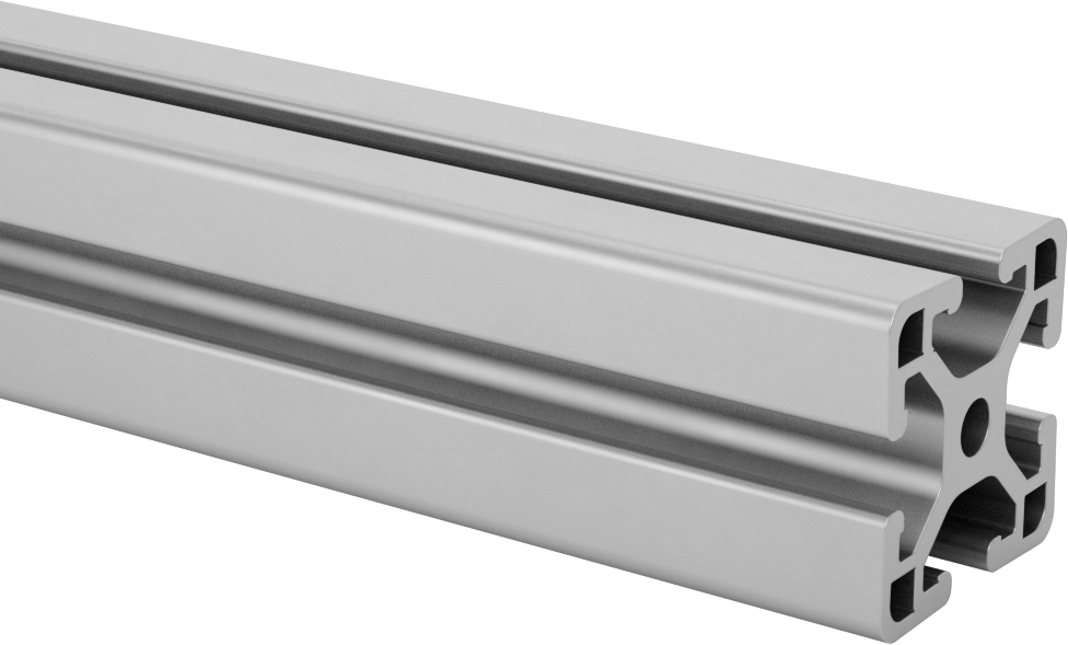 T-Yivli Çerçeve, Tek Dört Yuvalı Ray, 1.5" Yüksekliğinde Gümüş, 1.5" Genişlik, İçi Boş