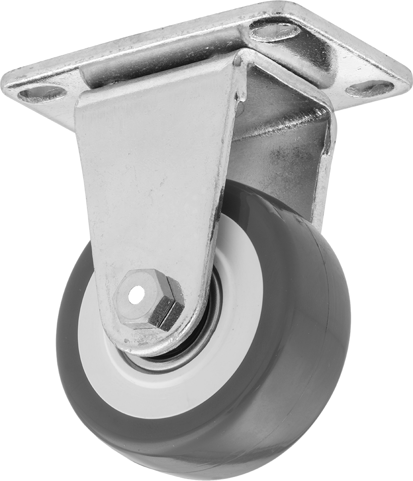 Creston Tekerlek, Sabit, 2-1/2" Çapında Tekerlek, 3-5/8" x 2-1/2" Montaj Plakası