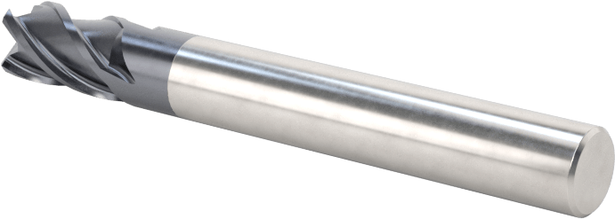 Hızlı Kesim Karbür Uçlu Freze, Kare, AlTiN Kaplamalı, 4 Yiv, 3/16" Freze Çapı, 5/16" Uzunluğunda Kesim
