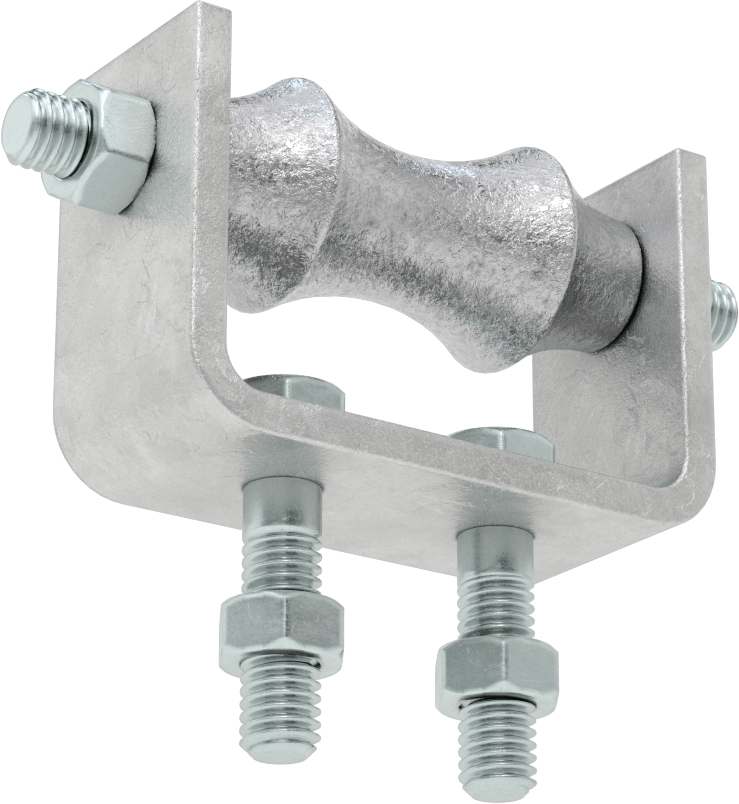 Rulo Boru Desteği, 2-1/2" Dış Çap, 4-1/4" Uzunluk
