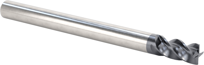 Hızlı Kesim Karbür Uçlu Freze, Ramping ve Plunging için, Kare, 1/8" Freze Çapı, 1/4" Uzunluğunda Kesim