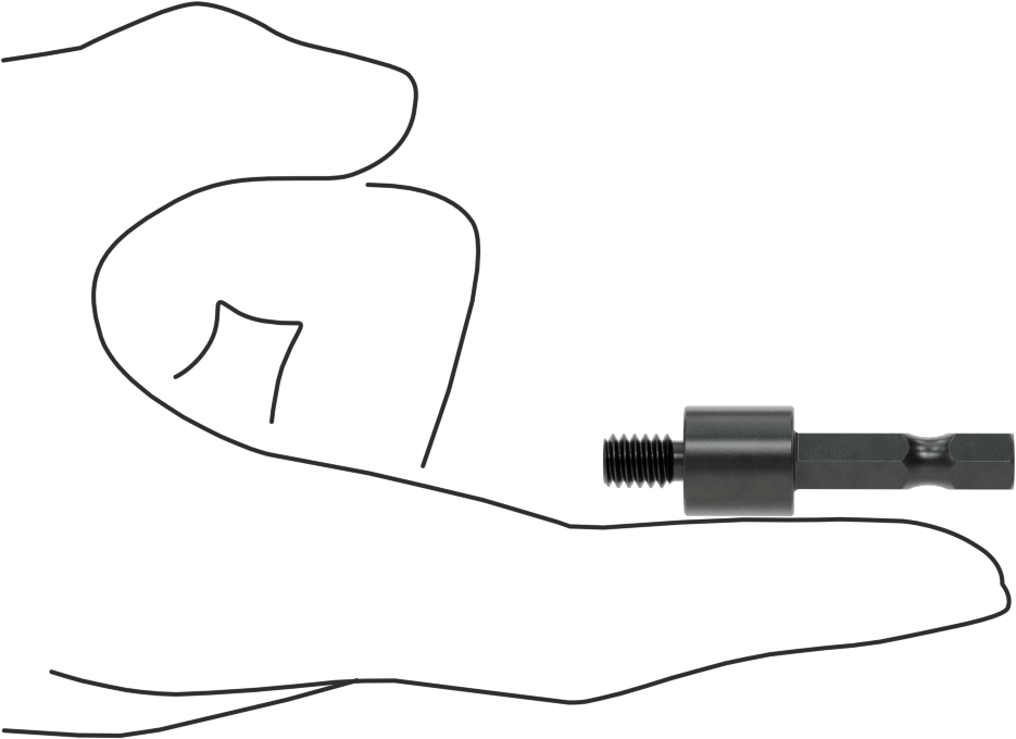 Montaj Ucu, 1/4"-20 Dişli Ekler için
