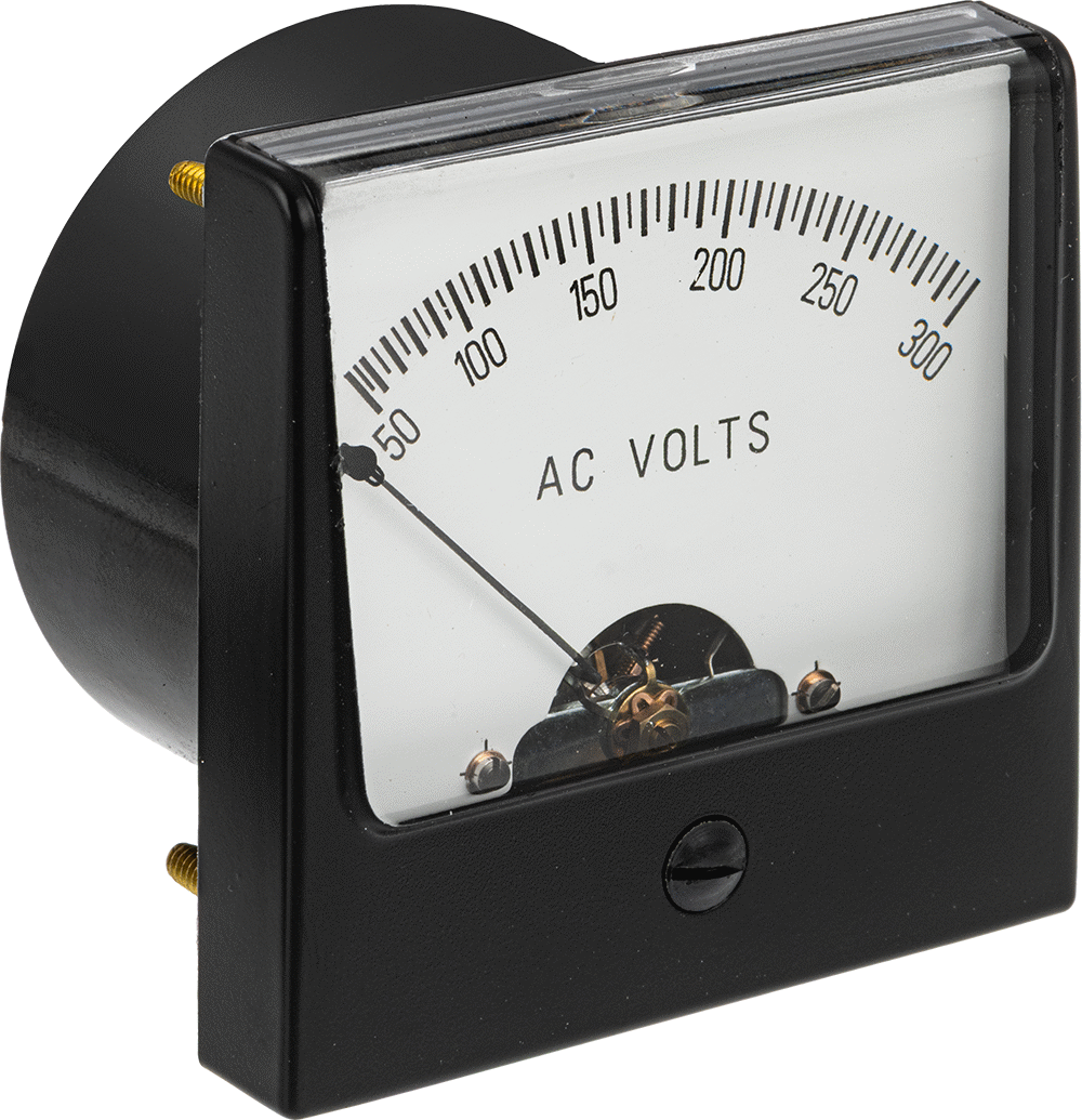 Analog Elektrik Paneli Ölçer, 0-300V AC Ölçer, Akrilik Pencere, 2.47 inç Yükseklik